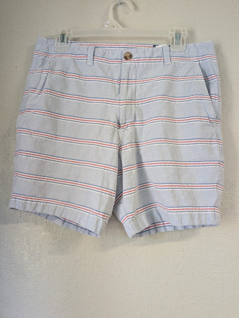 Vineyard Vines Striped Shorts Men's 30 Blue Red White Fisherman Beach Coastal